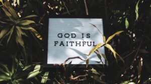 God is faithful tile.